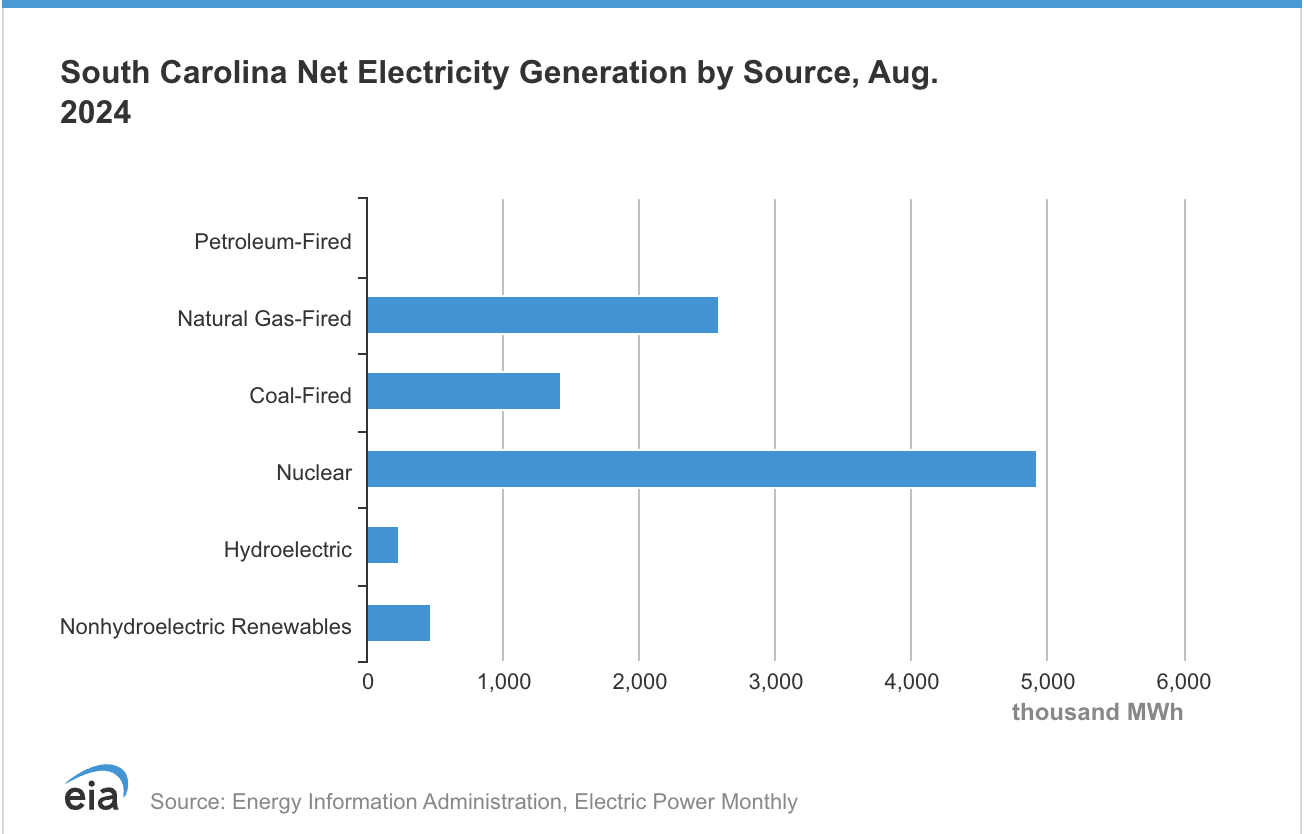 A graphic showing Charleston’s average energy usage trends