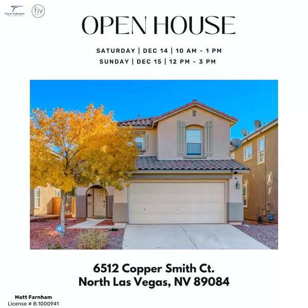 New Listing! 6512 Copper Smith Ct. North Las Vegas, NV 89084