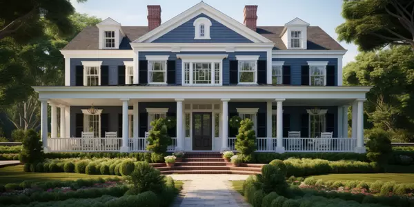 Colonial style American house. American classic home and house designs (2) (1)