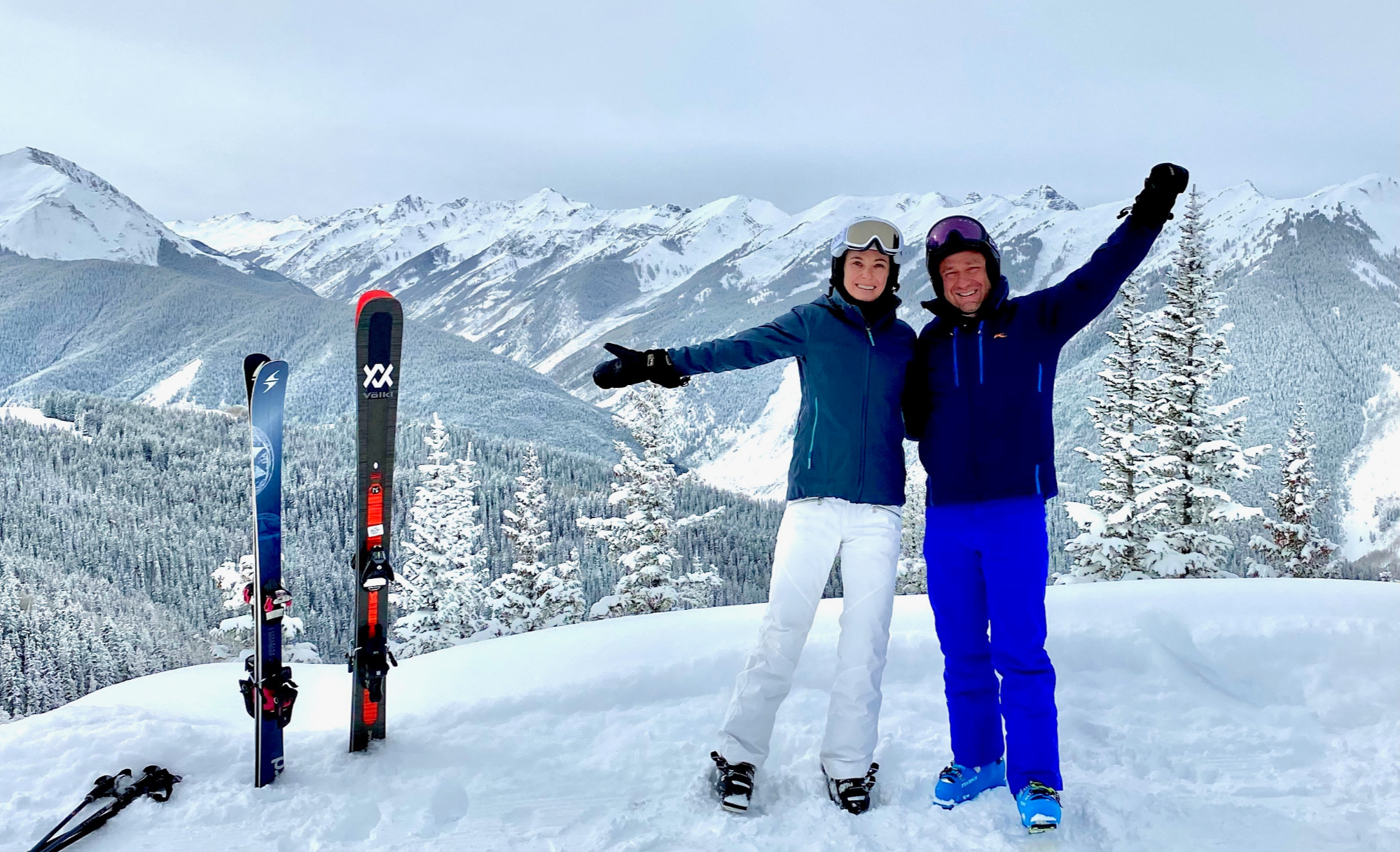 Paul Benson and wife, skiing in Park City