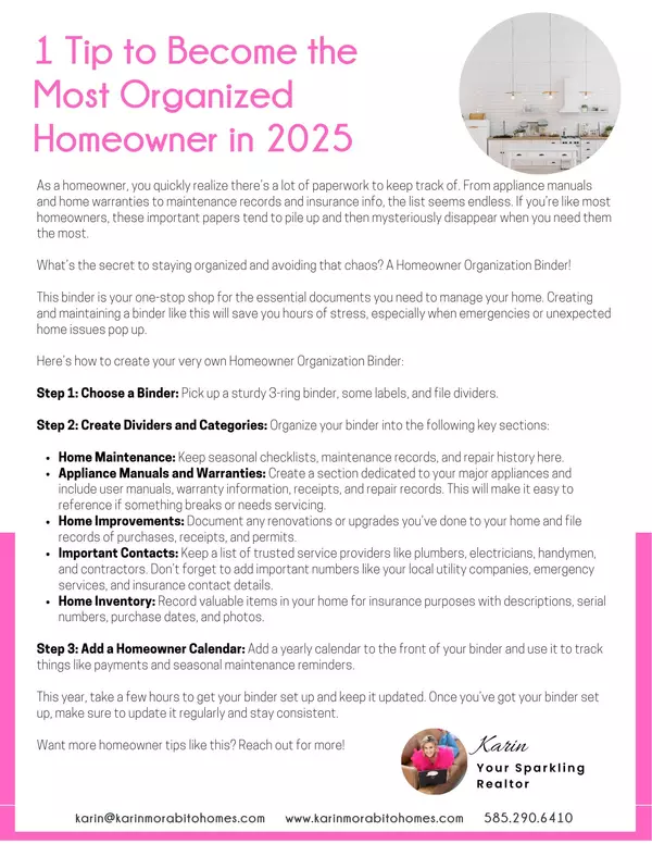 feature image of 1 Tip to Become the MOST Organized Homeowner in 2025