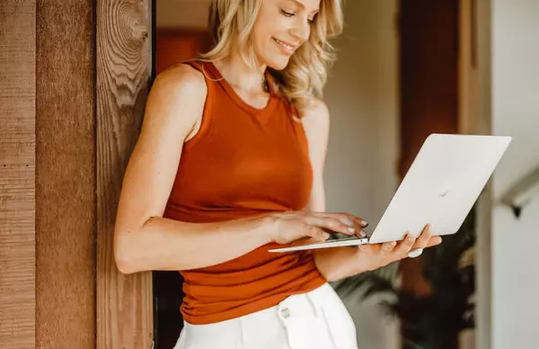 Amber Haley with Laptop