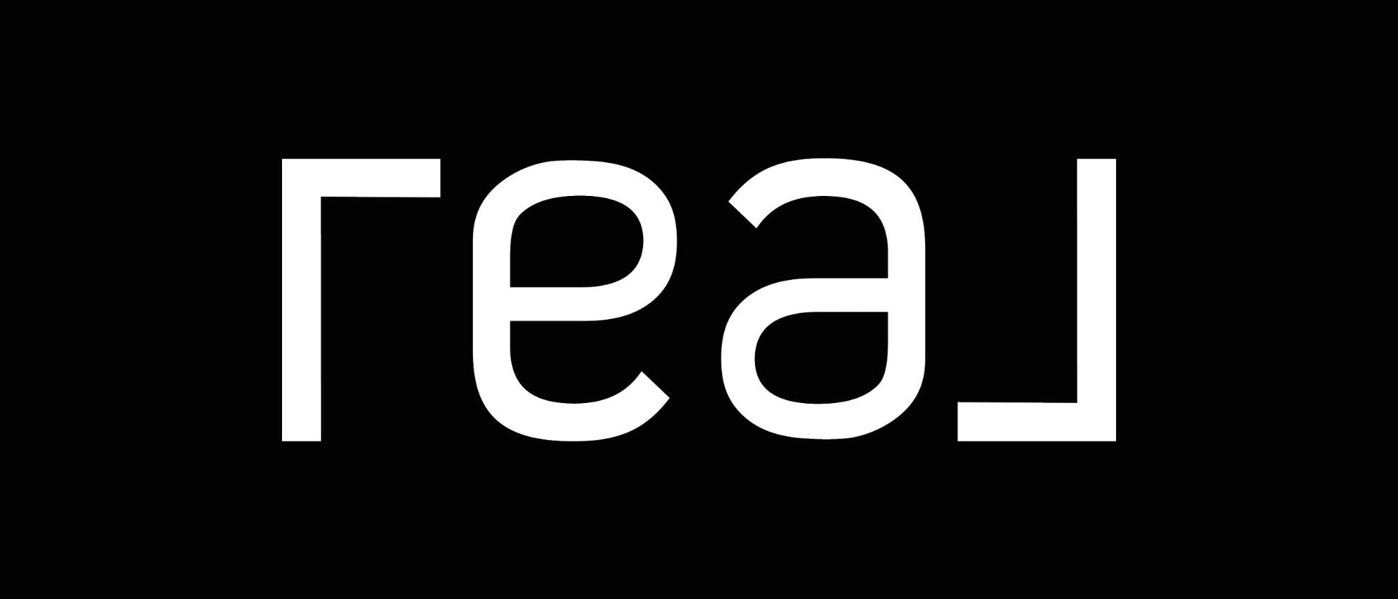 Real Logo Knockout Black with White Wordmark