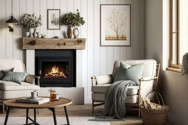 cozy interior of a farmhouse living room