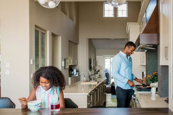 Father daughter kitchen