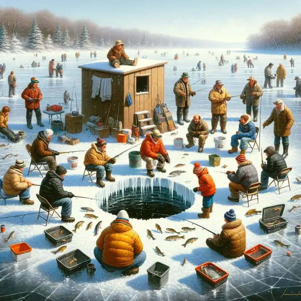 Ice Fishing Adventures on Lake Hopatcong,Stephen Van Ness