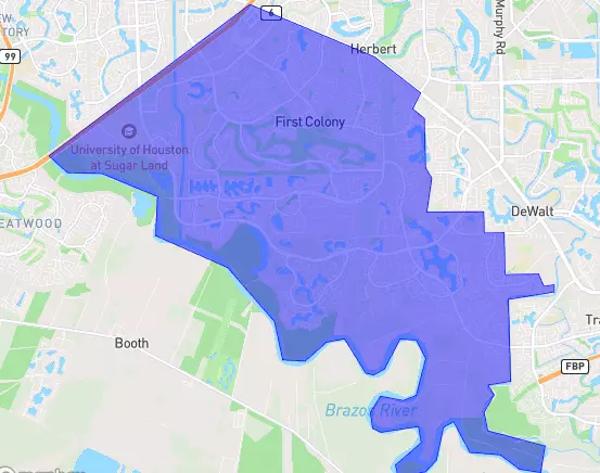 sugar land south map