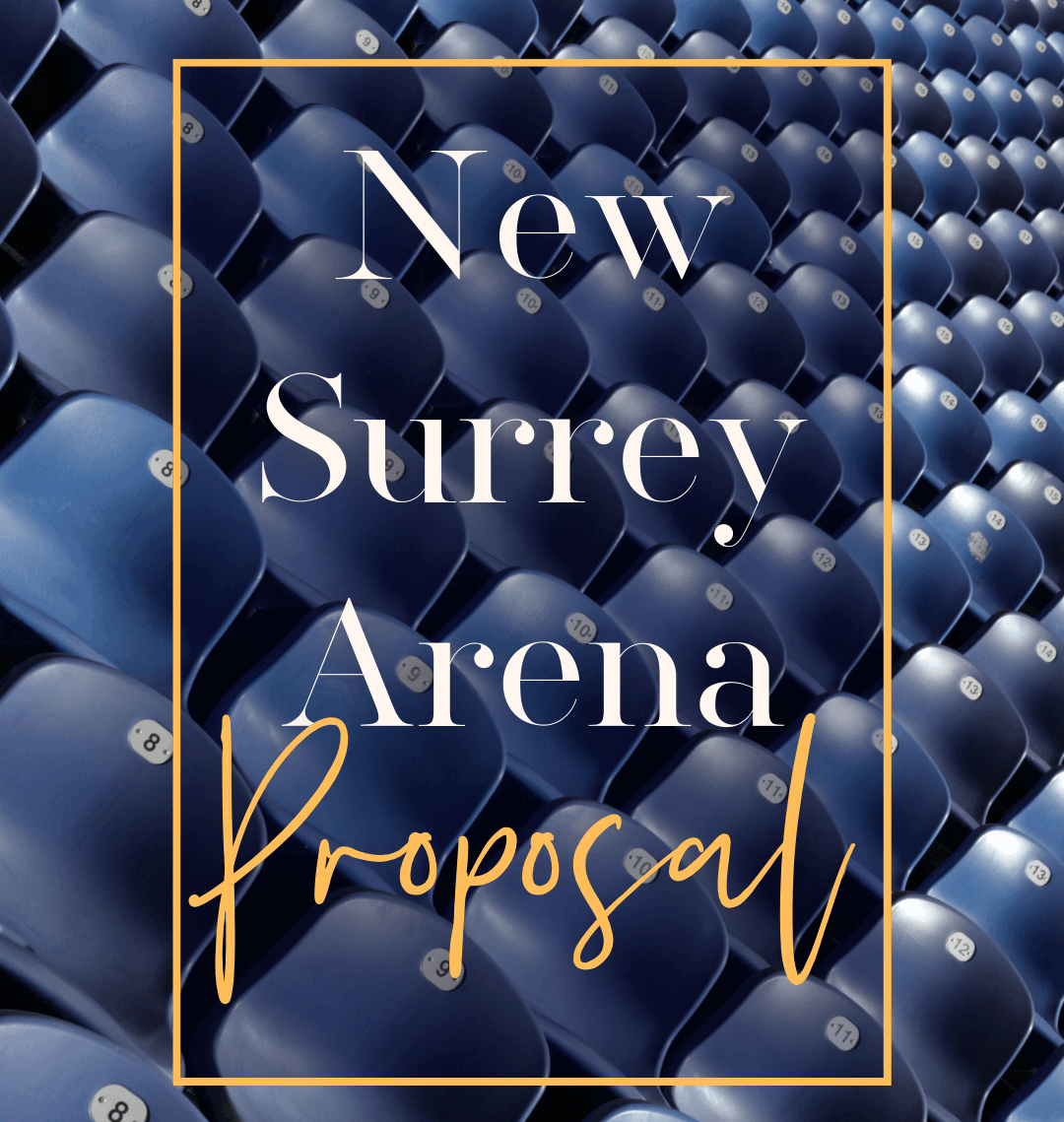 A panoramic view of Surrey City Centre, a rapidly growing district in Surrey, British Columbia Construction underway for the Surrey-Langley SkyTrain extension, a major transportation infrastructure project in Surr