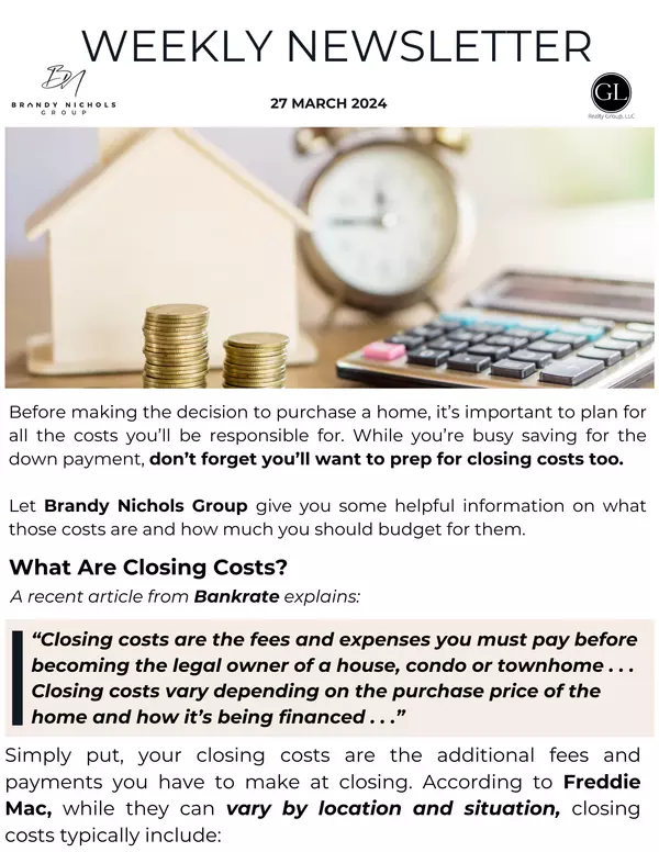 What Are Closing Costs?,Brandy Nichols