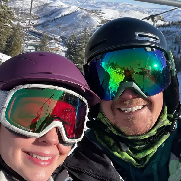 Bret Fields and his wife skiing at Park City Mountain