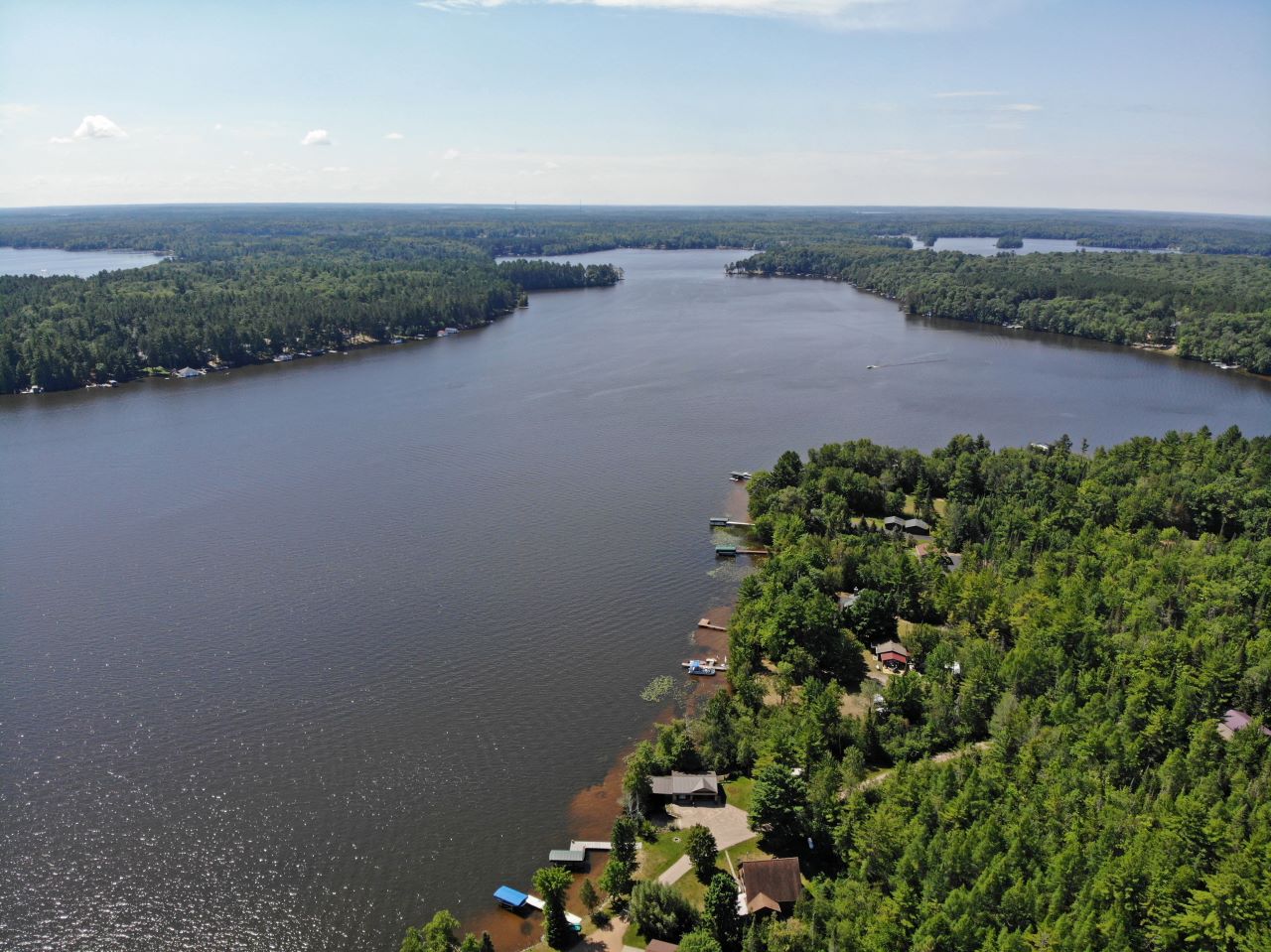 More waterfront drone views of the Eagle River Chain