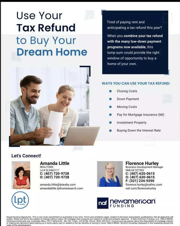 Use your tax refund towards home new home purchase,Amanda Little