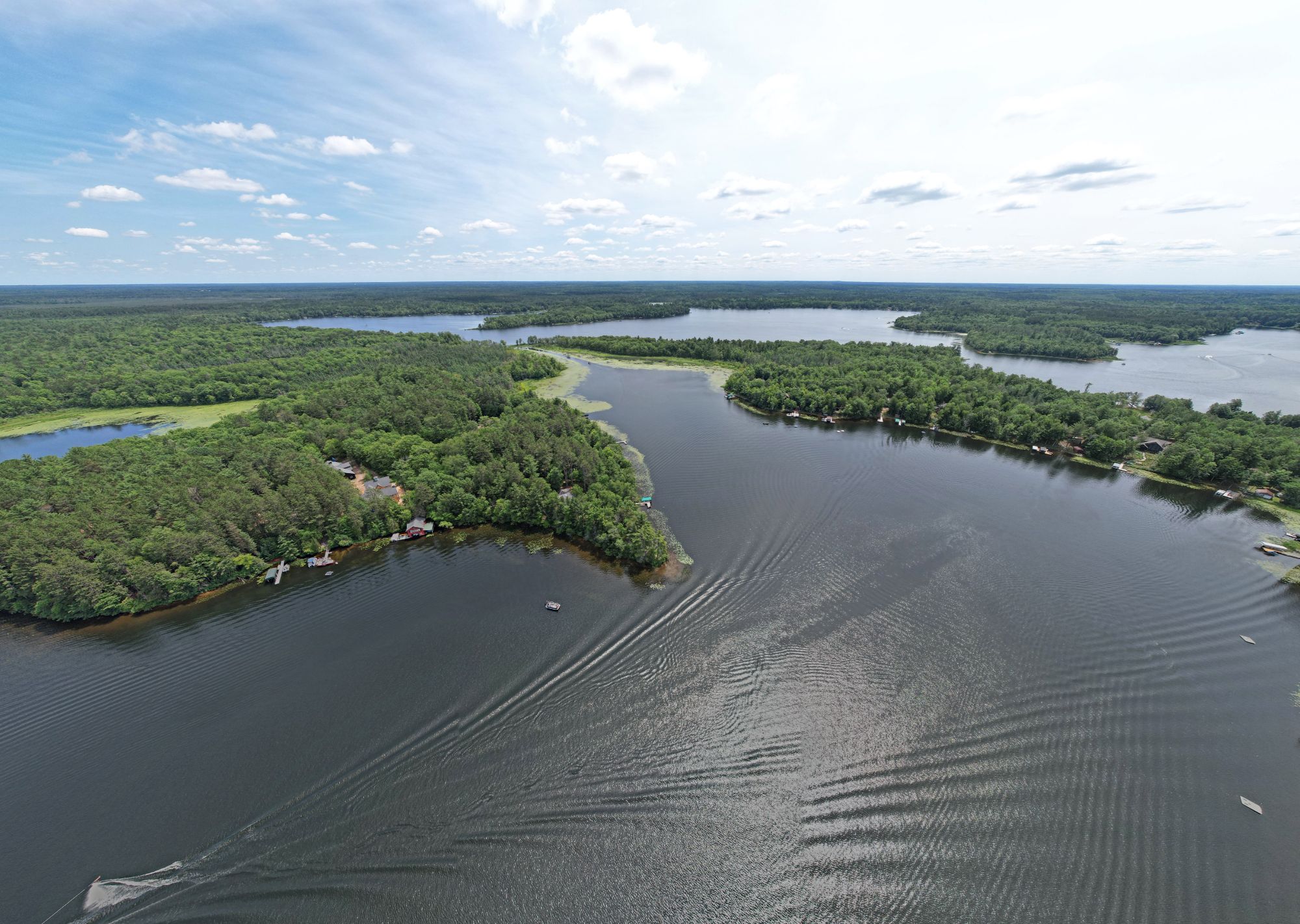 Shishebogama and Gunlock Lakes Minocuqa, WI Eliason Realty of t...