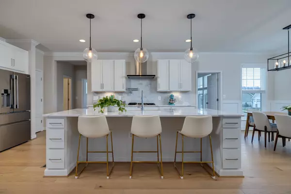 kitchen with island and chairs