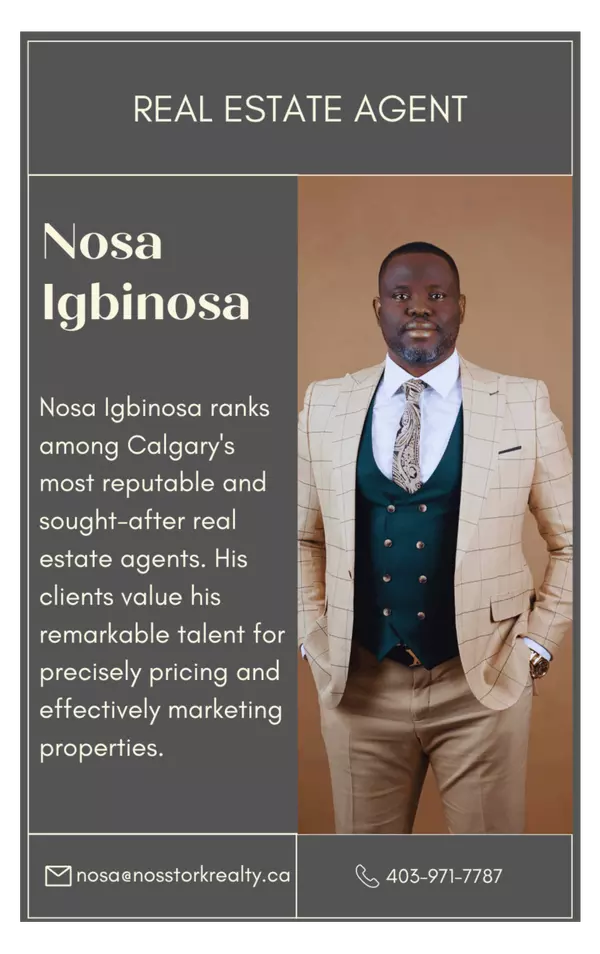 Importance of having a realtor ,NOSA IGBINOSA