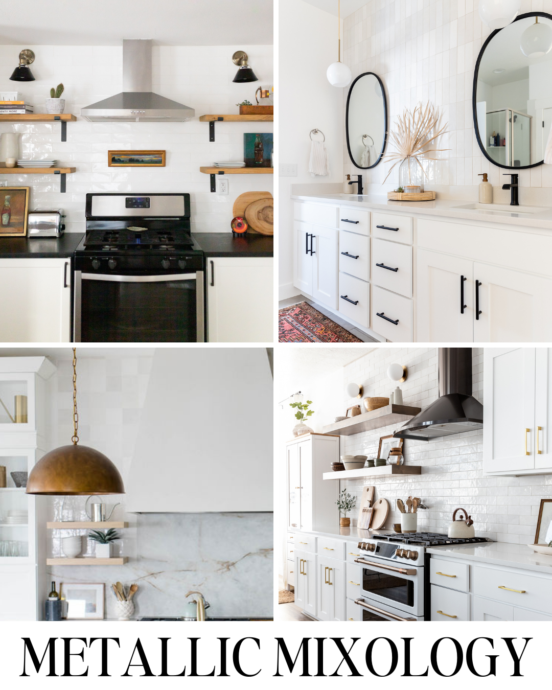 Metallic Mixology: Embrace eclectic elegance by mixing metals with abandon. Combining diverse finishes such as brushed brass, chrome, gold, and nickel adds visual interest and modern flair to interiors. The juxtaposition of different metallic elements creates a dynamic interplay of textures and tones, elevating the overall aesthetic with a touch of sophistication.