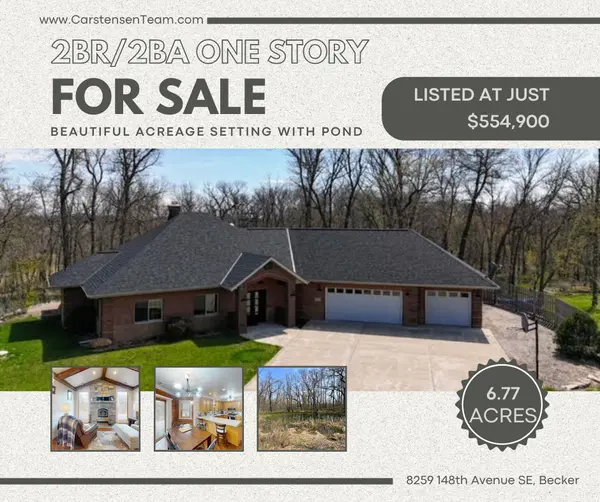 Price Reduced! Becker Home on 6+ Acres w/Pond,Chuck Carstensen