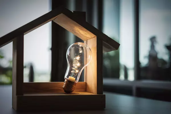 house with light