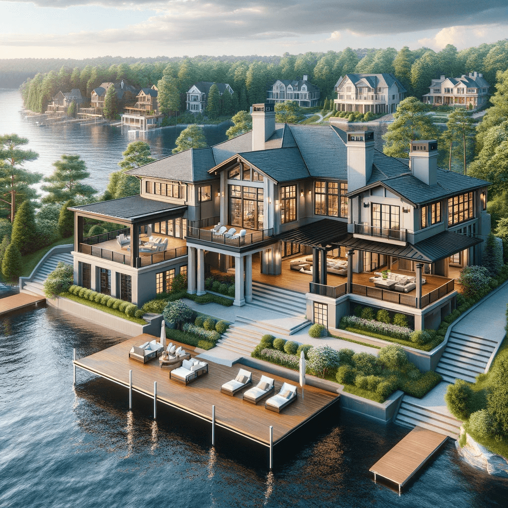 luxurious waterfront home in Cumming GA