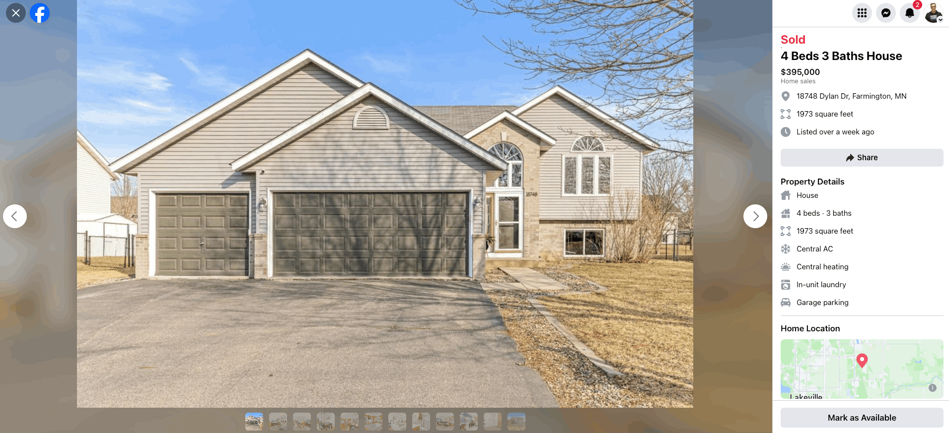 Facebook Marketplace 18748 Dylan Dr, Farmington MN 55024