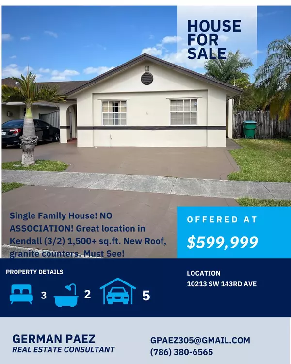 Single Family House in Kendall! NO ASSOCIATION