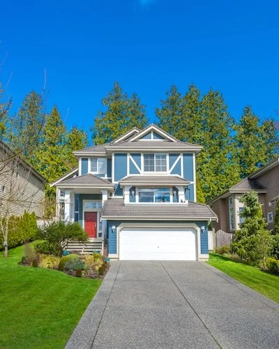 House in Worthington with blue sky background