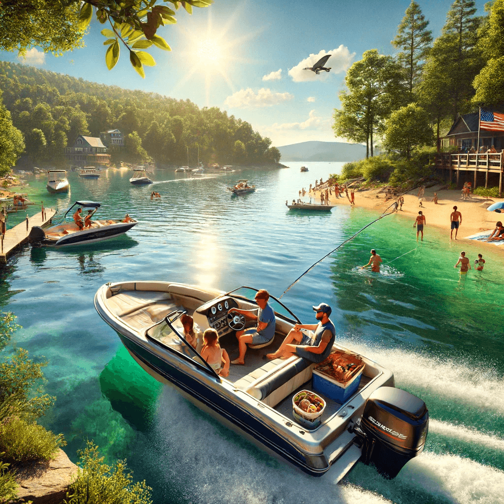 boating on Lake Lanier