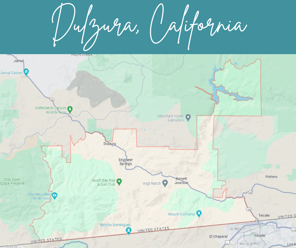 Dulzura California Map