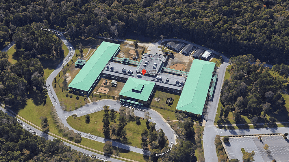 overhead view of laurel hill primary school