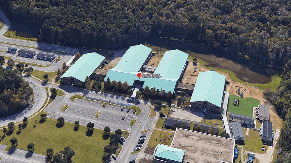 overhead view of charles pinkney elementary school