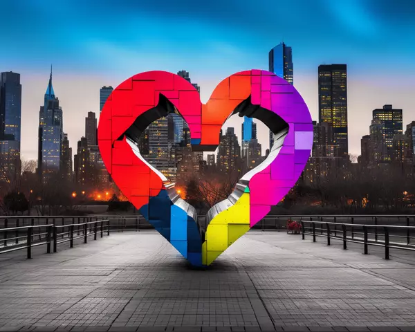 colorful-heart-shaped-sculpture