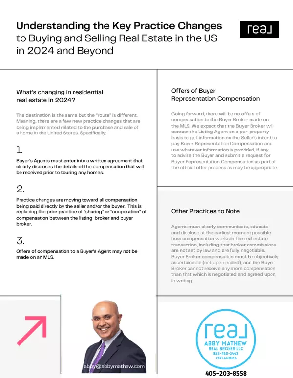 Understanding the Key Practice Changes to Buying and Selling Real Estate in the US in 2024 and Beyond