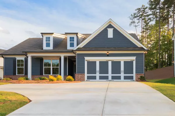 A gray ranch style model house