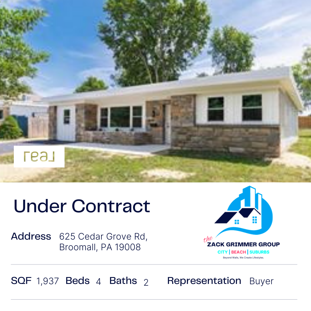 625 Cedar Grove Rd, Broomall, PA- Under Contract - Buyer Represented by Ashley Thomas with Real of Pennsylvania