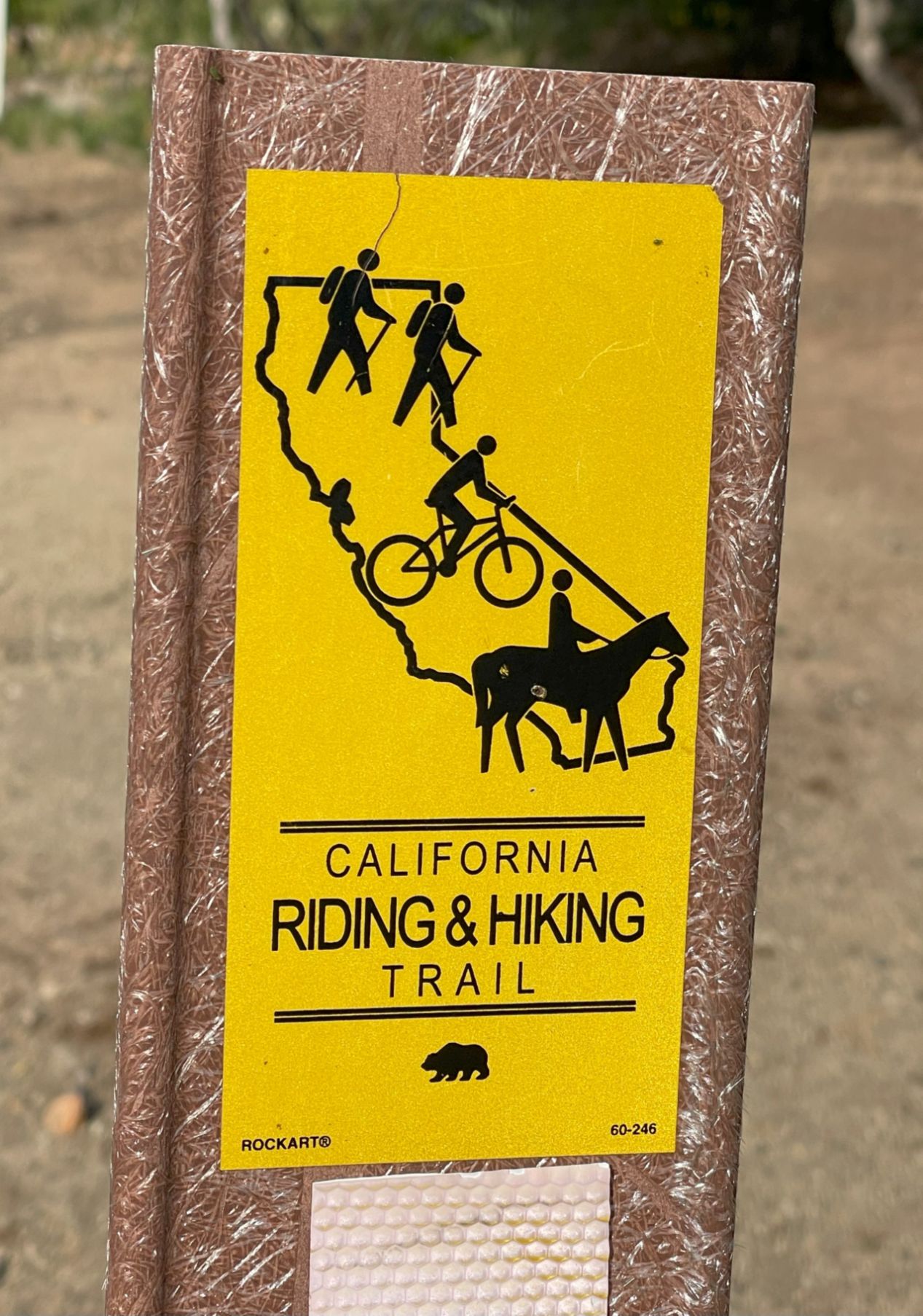 Keep an eye out for California Riding and Hiking Trail Head Markers throughout Alpine