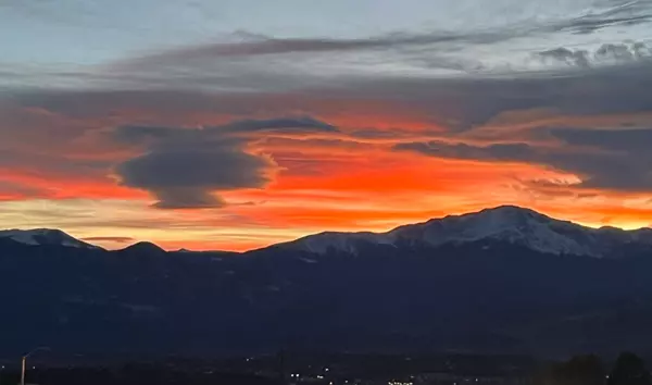 Pikes Peak at sunset