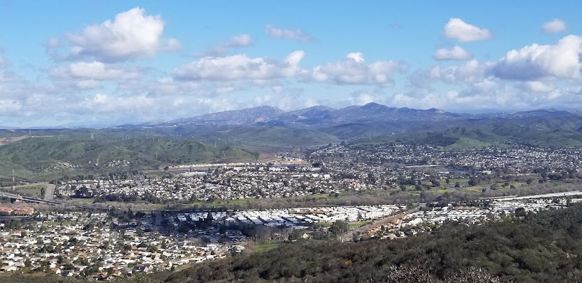 View from Big Rock and the Backside of Cowles Mountain