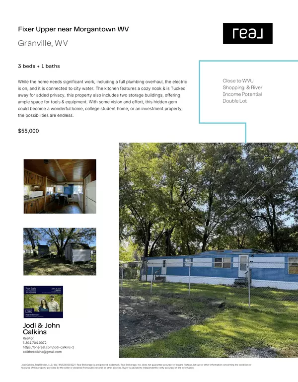 Double lot property for sale close to Morgantown, WV