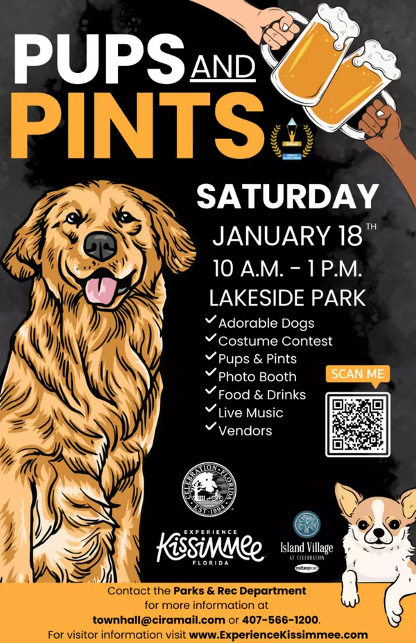 feature image of Celebration&#39;s Pups &amp; Pints on January 18, 2025