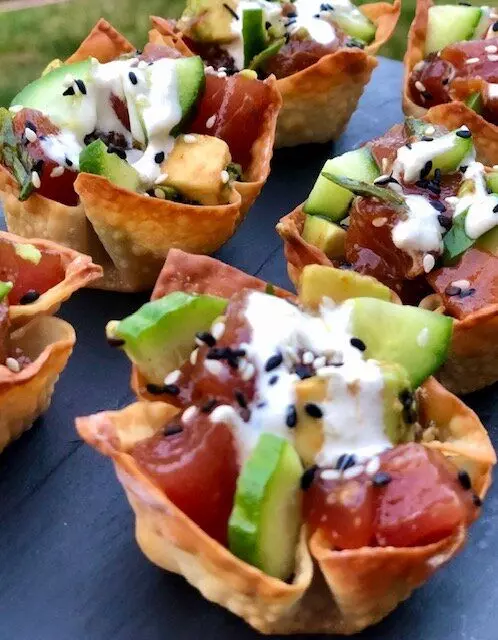 feature image of Ahi Tuna Poke Cups