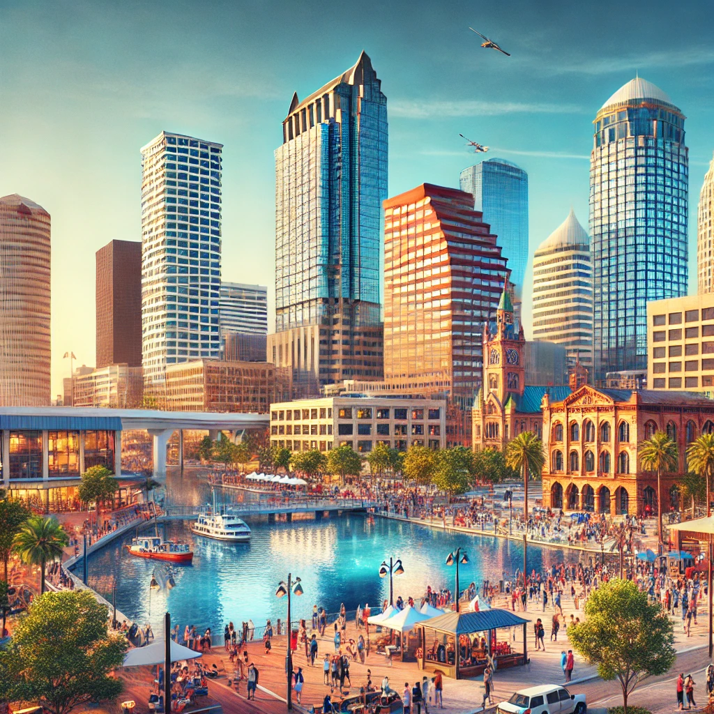 image representing the vibrant urban scene of Tampa, Florida