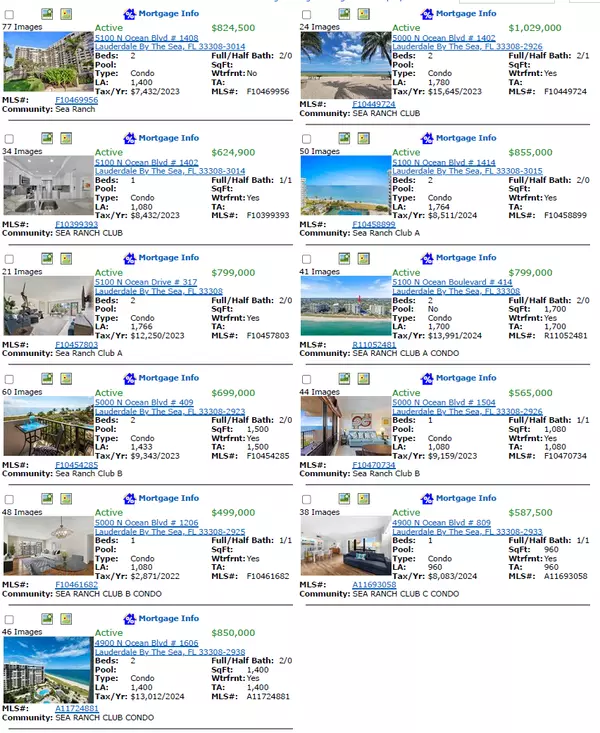 Sea Ranch Lakes Clubs oceanfront condos for sale in LBTS