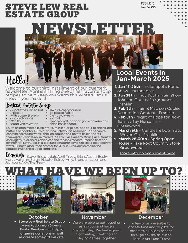 feature image of Check out our newest newsletter and a yummy soup recipe