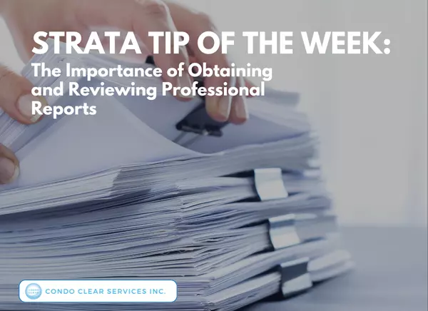 Strata Tip of the Week - The Importance of Obtaining and Reviewing Professional Reports