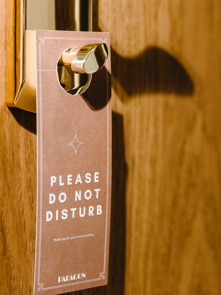 Morning routine-do not disturb