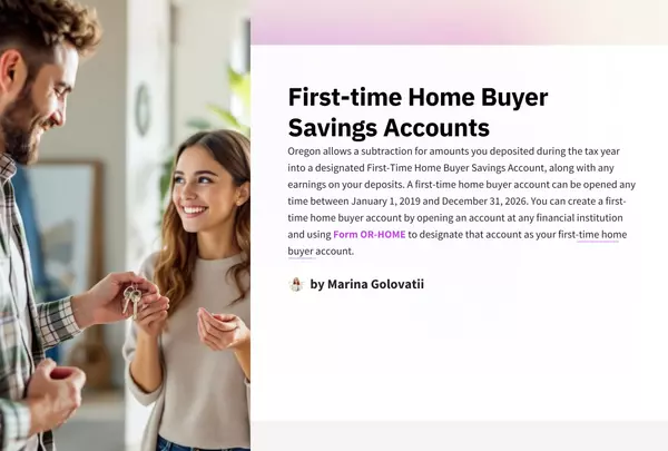 First-Time Home Buyer Savings Accounts: A Smart Way to Save for Your Dream Home,Marina Golovatii