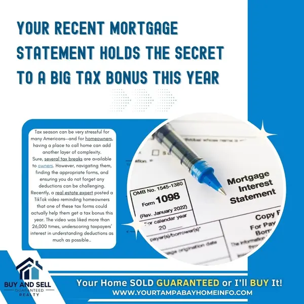 Your Recent Mortgage Statement Holds the Secret to a Big Tax Bonus This Year!,Ernest Van Glahn