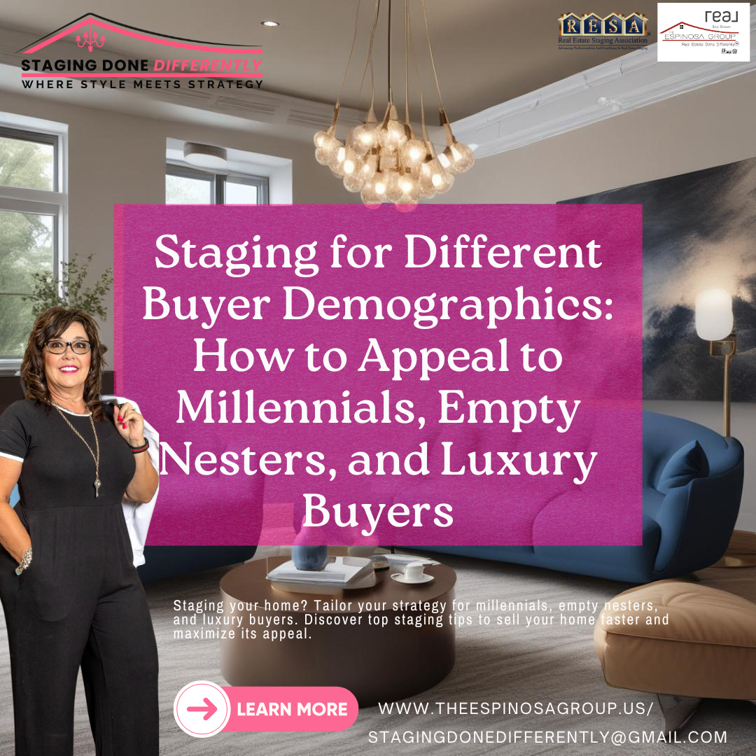 Staging for Different Buyer Demographics: How to Appeal to Millennials, Empty Nesters, and Luxury Buyers