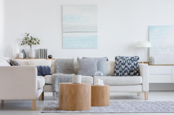blue grey couch