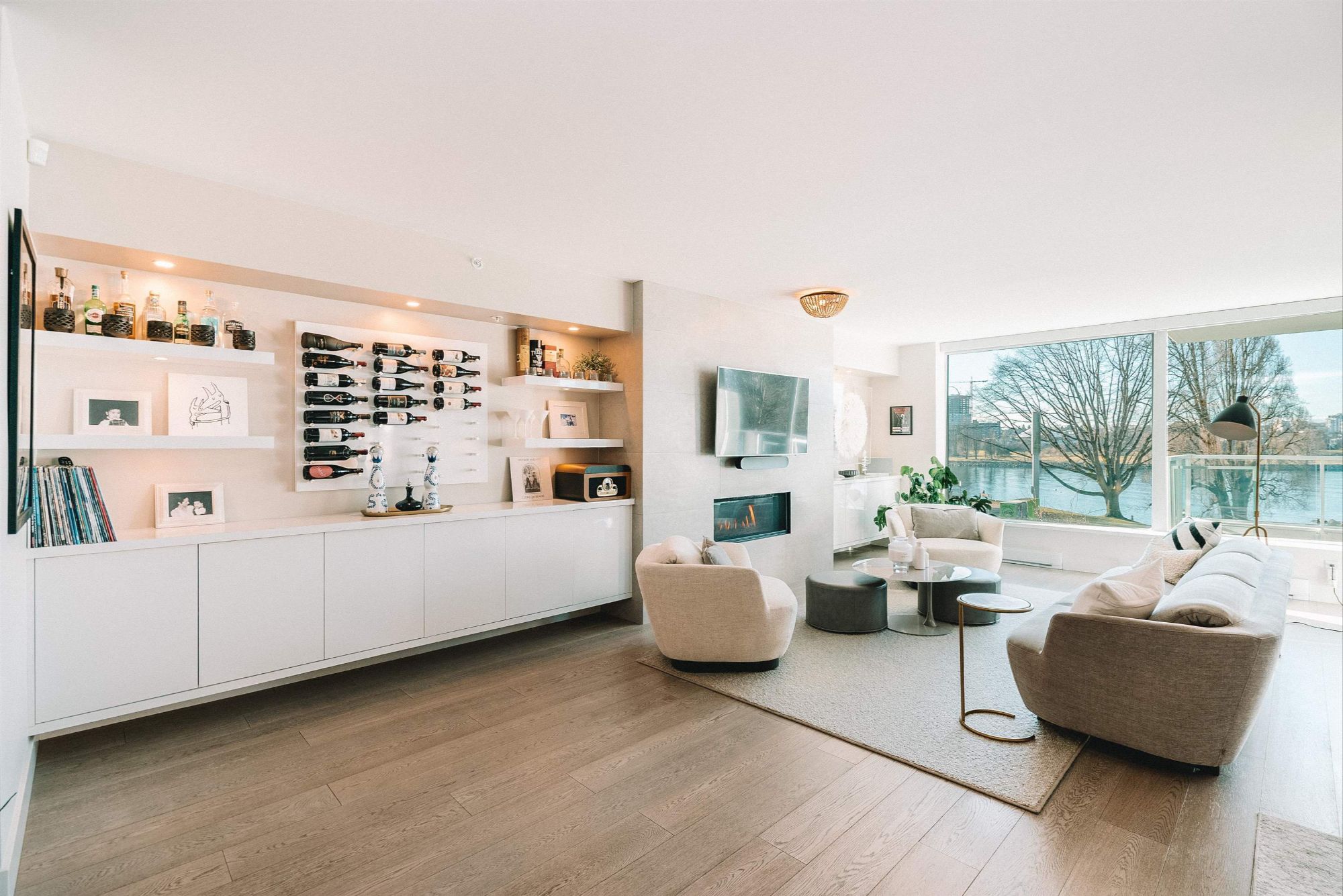 2B 1403 Beach Avenue Livign Room Views